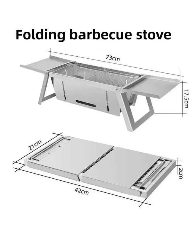 Stainless Steel Barbecue Stove Outdoor Charcoal Folding Barbecue Rack Household Small  Folding Carbon Barbecue Skewer Stove  bbq