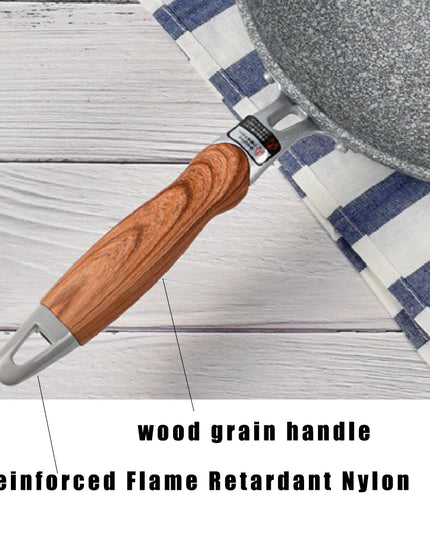 Durable Stone Frying Wok Pan Non-stick Ceramic Pot Induction Fryer Steak Cooking Gas Stove Skillet Cookware Tool for Kitchen Set