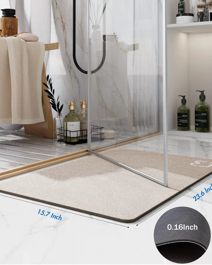Diatomite Stone Bath Mat Diatomaceous Earth Bath Mat Rug Super Absorbent Non Slip 3.5MM Thickness Bathroom Mat Floor Bathtub Rug