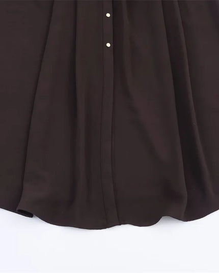 Women's Dress 2025 New Shirt-Style Design with Belt Mid-Length Skirt Women's Fashion Casual Long Dress