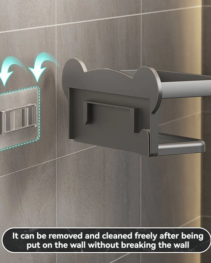 1pc Toilet gun gray paper towel rack bathroom paper towel box project storage rack hole free wall mounted Hotel paper roll rack