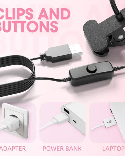 Nail Dryer Light UV Nail lamp 395nm Wavelength Clip-on Desk Mini USB For Gel Nails ongle Manicure Salon Tools