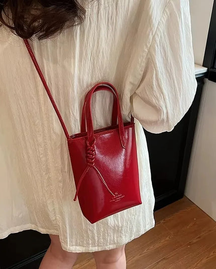 PU Leather Mini Crossbody Bag for Women 2025 New Korean Fashion Luxury Shoulder Bags Female Simple Retro Handbags and Purses