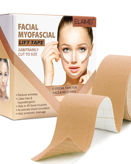 2.5CM*5M Instant Facial Myofascial Lift Tape For Face Neck Eyes Skin Lifting Tool Wrinkle Removal Sticker V Face Elastic Bandage