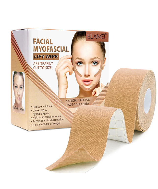 2.5CM*5M Instant Facial Myofascial Lift Tape For Face Neck Eyes Skin Lifting Tool Wrinkle Removal Sticker V Face Elastic Bandage