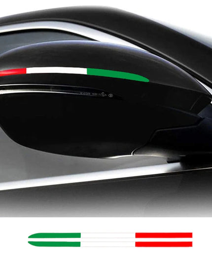 2X Car Rearview Mirror Sticker For Alfa Romeo Sportiva Giulia Giulietta 159 156 MITO Stelvio Fiat 500 Abarth 595 695 Punto TIPO