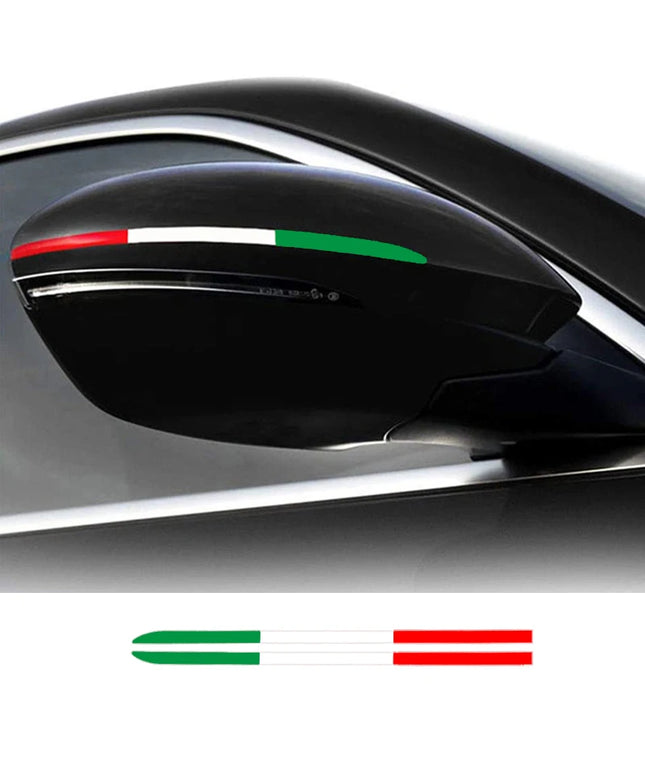 2X Car Rearview Mirror Sticker For Alfa Romeo Sportiva Giulia Giulietta 159 156 MITO Stelvio Fiat 500 Abarth 595 695 Punto TIPO