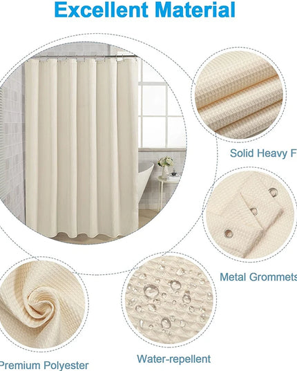 Shower Curtain Waterproof Mildew-proof with 12 Hooks Modern Shower Plant Printed Curtain Set For Bathroom Bathroom