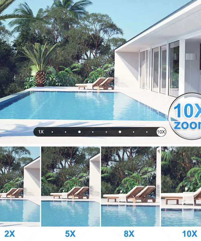 5K 10MP WiFi Camera10X Zoom CCTV  Auto Tracking Dual Lens Dual Screen PTZ Mini Video Surveillance Cam Security Camera