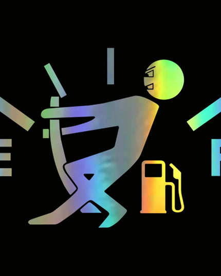 Funny Car Stickers Pull Fuel Tank Pointer Reflective Vinyl Sticker High Gas Decal Fuel Gage Empty Stickers Decal Auto Exterior