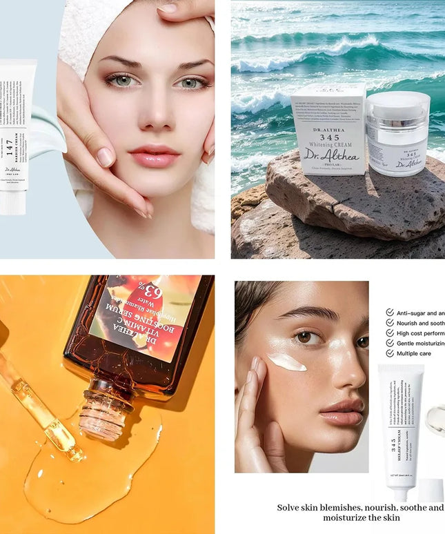 345 Relief Barrier Cream Daily Face Moisturizer Soothing Recovery Moisturizing Reduce Redness Brightening Even Skin Tone 50g