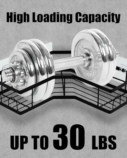 QYQRQF Adhesive Corner Shower Caddy No Drilling Stainless Steel Storage Rack with Hooks for Bathroom Rustproof Space Saving