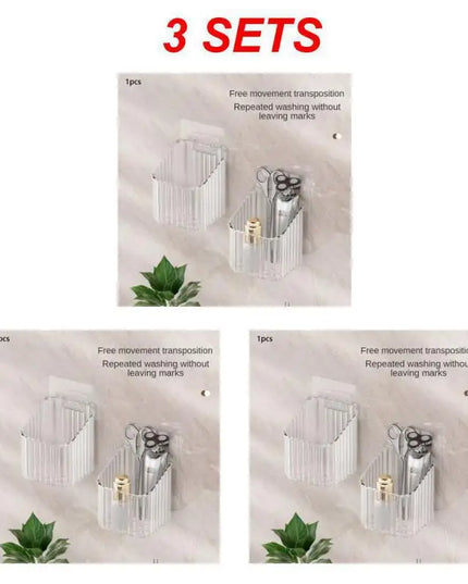 Household Storage Racks Wall-mounted No Punching No Trace Paste Multifunctional Kitchen Storage Racks Home Bathroom Accessories