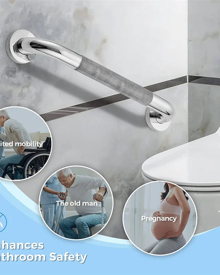 Bathroom Tub Toilet Handrail Grab Bar Stainless Steel 300/400/500Mm Anti Slip Shower Safety Support Handle Towel Rack