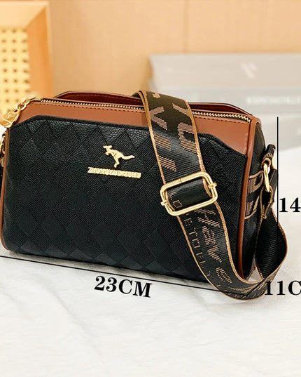 Luxury High Quality Women Messenger Bag Famous Designer Lady Shoulder Bags Fashionable Checkered Trendy Crossbody Bolsas Sac A
