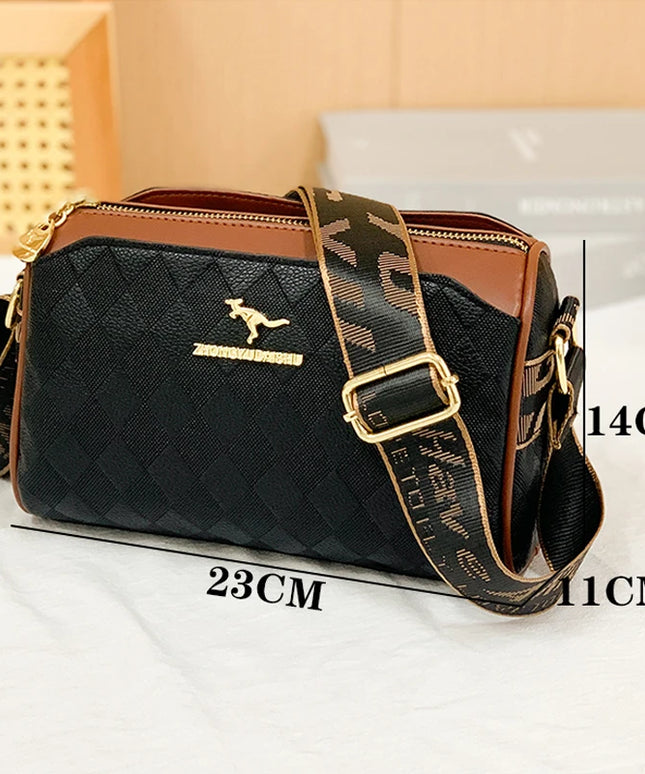 Luxury High Quality Women Messenger Bag Famous Designer Lady Shoulder Bags Fashionable Checkered Trendy Crossbody Bolsas Sac A