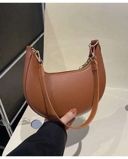 New Fashionable High-end Moon-shaped Baseball Bag Showing Luxury Women's Single Shoulder Bag Elegant lady Handbags bolso mujer