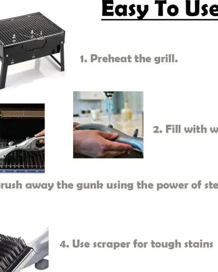 Barbecue Grill Steam Cleaning Brushes BBQ Water Spray Cleaner Brush Grill Accessories Cooking Kitchen Tool Outdoor Grill Brush