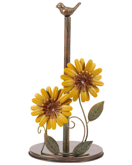 Sunflower Iron Roll Paper Towel Holder Bathroom Tissue Vertical Stand Kitchens Toilet Storage Countertop Accessories