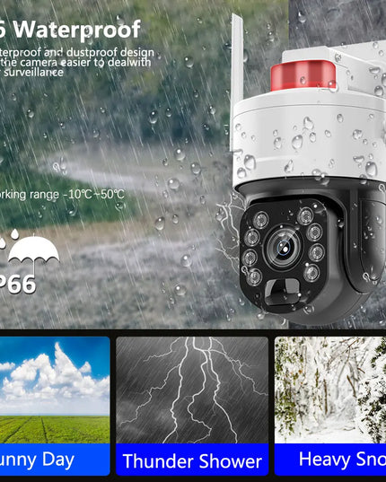 5MP Tuya Smart Life WiFi Video Surveillance Camera 50X Zoom CCTV Auto Tracking Outdoor Security PTZ IP 150m Color Night Vision