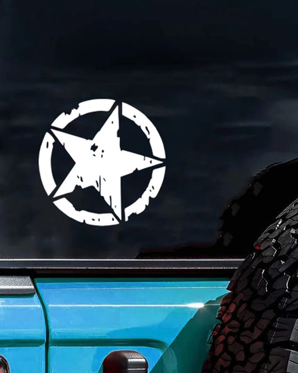 Car Sticker Pentagram Waterproof and Sunscreen Personality Interesting Decal Military Army Star Hood Stickers Auto Accessories