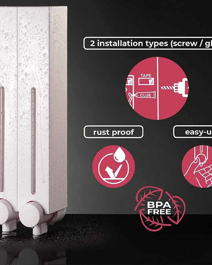 420ML Wall Mounted Bathroom Liquid Soap Dispenser Washing Lotion Hand Sanitizer Kid Family Hotel Kitchen Shower Gel Dispenser