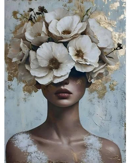 Diamond Painting Beauty Girl Diamond Art Painting Full Square Round Flower 5D Diy Embroidery Mosaic Woman Home Decor