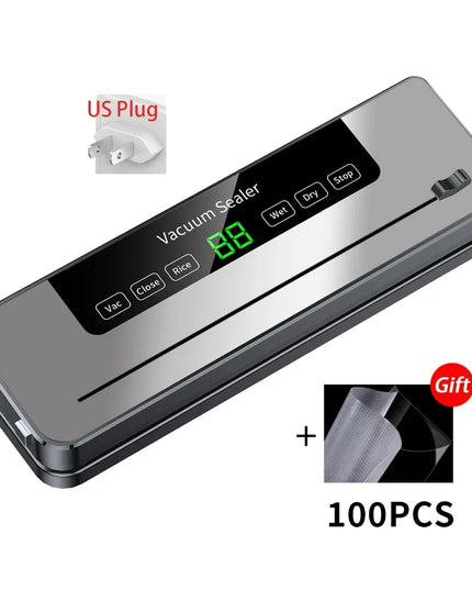 Electric Vacuum Sealer Food Storage Seal Touch Button Dry/Wet Built-in Cutter Kitchen Food Sealing Vacuum packaging machine