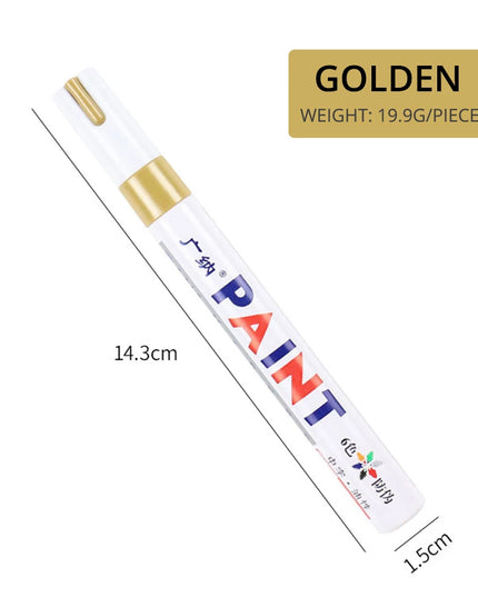 1pcs White Waterproof Cars Wheel Tire Oily Mark Pen Auto Rubber Tyre Paint Pen Cd Metal Permanent Paint Marker Graffiti Touch Up