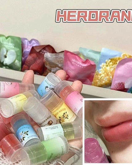 Peach Lychee Fruity Lip Balm Moisturizing Anti-Dry Anti Crack Clear Crystal Lip Balm Lip Care Mini Cute Jelly Lipstick Skin Care