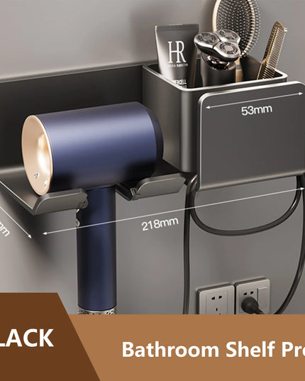 Hair Dryer Holder Wall Dryer Cradle Straightener Stand Hairdryer Organizer Box Toilet Blower Holder Shelf Bathroom Accessories