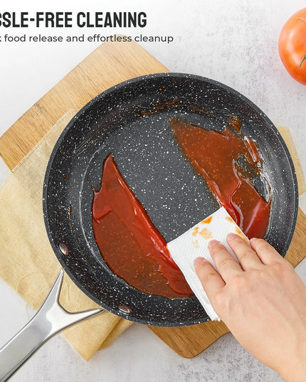 Induction Cookware Nonstick, 10-Piece, BEZIA Pots and Pans Set for Induction Cooktop, Compatible with All Stoves