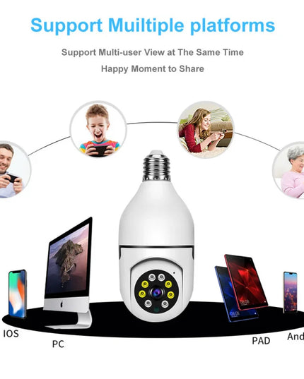 2.4G E27 Bulb Wifi Camera For Home Security Video Surveillance Camera 360° Wireless HD Night Version Cam Baby Monitor Smart Home