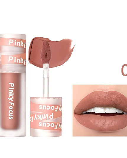 Matte Lip Gloss - Smudge-resistant, non-stick cup waterproof and sweatproof, long-lasting matte silky velvet lip gloss
