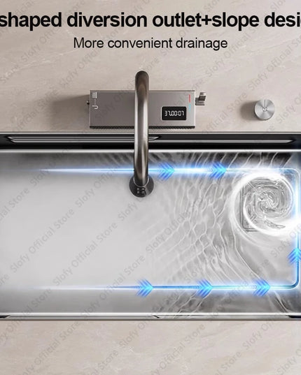 304 Stainless Steel Kitchen Sink Black Single Bowl Thickened Material Wear-Resistant Vegetable Workstation Drainage Accessories