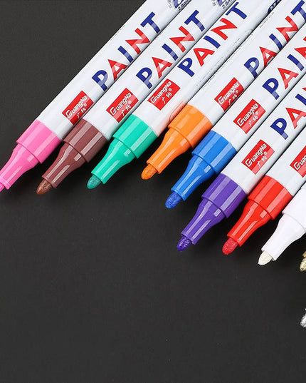 Car Paint Pen Waterproof Car Wheel Tire Oily Painting Mark Pen Auto Rubber Tyre Tread CD Metal Permanent Paint Marker