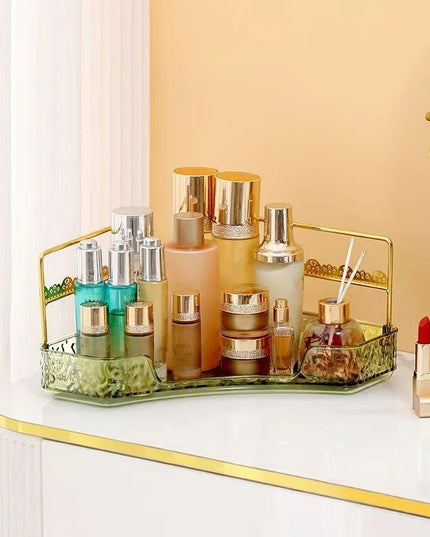 1Pc/Bathroom Cosmetic Rotating Storage Rack Desktop Cosmetic Organizer Shelf Toiletries Multi-Layer Storage Tray