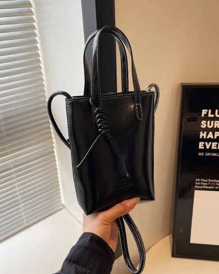 PU Leather Mini Crossbody Bag for Women 2025 New Korean Fashion Luxury Shoulder Bags Female Simple Retro Handbags and Purses