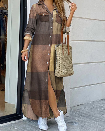 ZANZEA Party Vintage Leopard Robe Women 2025 Autumn Casual Long Sleeve Maxi Long Vestidos Dress Fashion Oversized Shirt Sundress