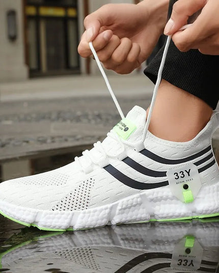 Men Casual Sport Shoes Breathable Lightweight Sneakers Outdoor Mesh Black Running Shoes Athletic Jogging Tenis Walking Shoes