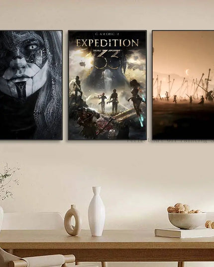 1pc Game Clair O-Obscur E-Expedition 33 Poster Self-adhesive Art Waterproof Paper Sticker Coffee House Bar Room Wall Decor