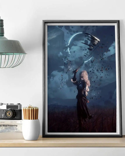 1pc Game Clair O-Obscur E-Expedition 33 Poster Self-adhesive Art Waterproof Paper Sticker Coffee House Bar Room Wall Decor