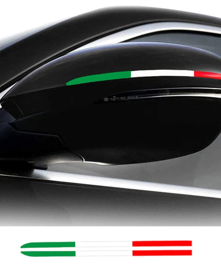 2X Car Rearview Mirror Sticker For Alfa Romeo Sportiva Giulia Giulietta 159 156 MITO Stelvio Fiat 500 Abarth 595 695 Punto TIPO