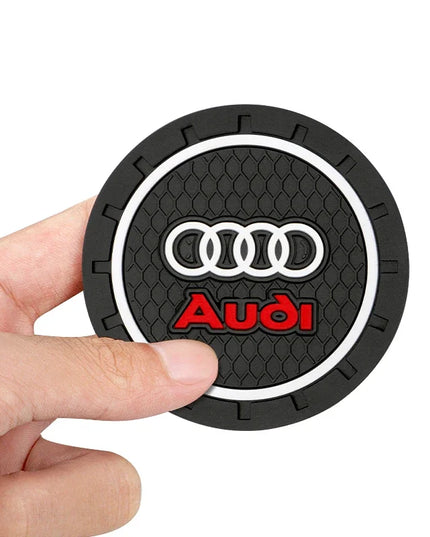2Pcs Car Coaster Water Cup Bottle Holder Anti-slip Pad Mat For Audi Sline A6 C5 C6 C7 C8 A4 B5 B6 B7 B8 B9 S3 S4 S5 Q3 8U Q5 8R