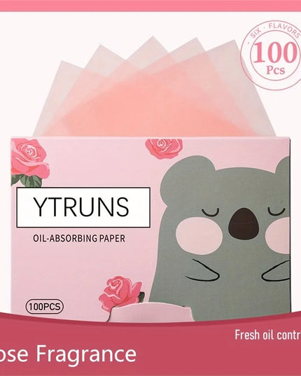 100 Pieces Of Oil Blotting Papers For Long-Lasting Effective Deep Pore Oil Control, Gentle Instant Oil Control For Face
