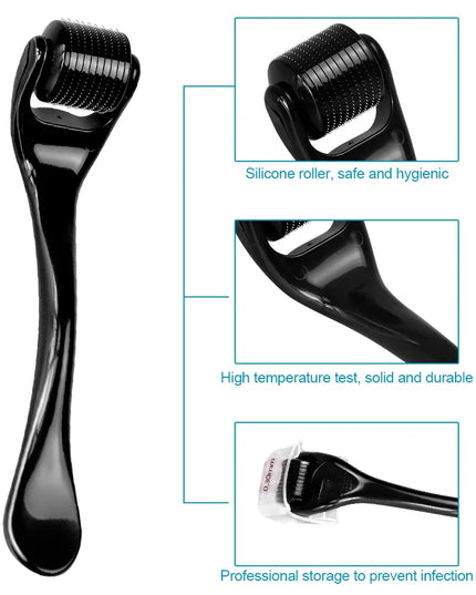 2Pcs Set Multi-function Lymphatic Contour Face Brush & DRS 540 Derma Roller Skin Nursing Roller Wrinkle Exfoliating Repair Tools