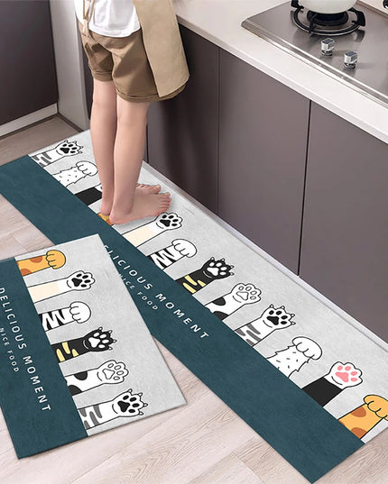Non-slip Kitchen Mat Long Rugs Crystal Velvet Carpet for Living Room Absorbent Foot Mats Bedroom Doormat Alfombra Small Rugs