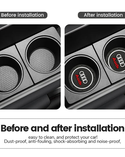 Car Coaster Water Cup Bottle Holder Anti-slip Pad Mat Silica Gel Waterproof For Audi A1 A2 A3 A4 A5 A6 A7 A8 Q1 Q2 Q3 Q4 Q5 Q6 S