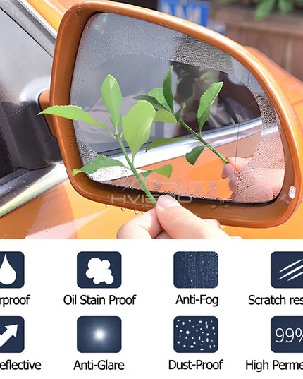2Pcs Car Sticker Rainproof Film For Car Rearview Mirror Car Rearview Mirror Not Fog Rain Film Clear Sight In Rainy Days Car Film