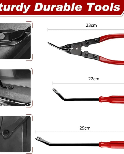 Car Interior Trim Removal Tool Kit, Auto Plastic Clips Puller Set for DIY Panel Disassembly